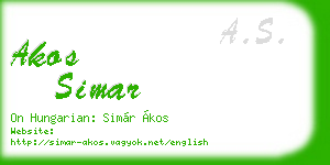 akos simar business card